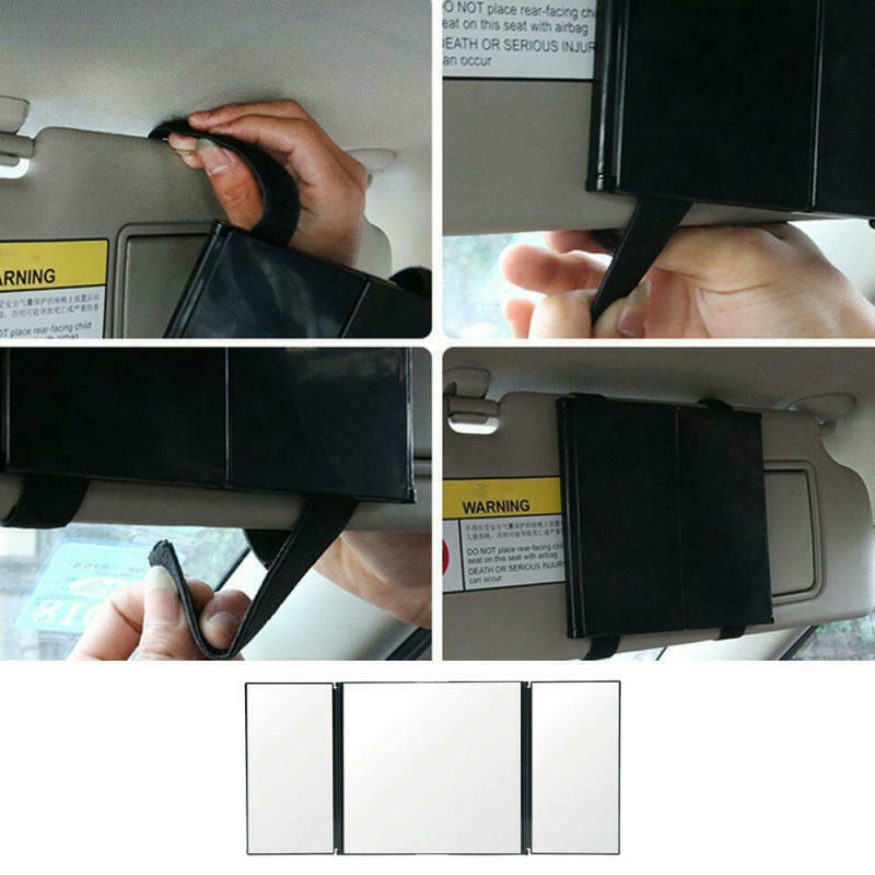 Car Vanity Mirror Folding Car Visor Mirror Adjustable Auto Makeup Mirror NS OPH