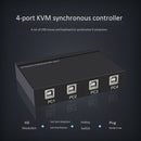 1X(4 Ports Usb Screen Splitter Kvm Switcher Synchronous Controller Keyboard
