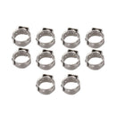 10 pcs Stainless Steel Ear Clamp Clips Air Silicone Water Fuel Hose Pipe Ju