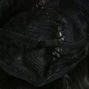 Women Silky Black Straight Bobo Hairstyle Middle Parted Wig Hairpiece