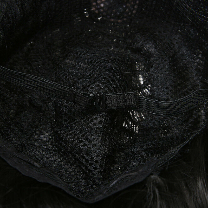 Women Silky Black Straight Bobo Hairstyle Middle Parted Wig Hairpiece