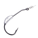 Fishing Crank Barbed Lead Offset Lure Hooks Soft Bait Pin Tackle Accessories Set