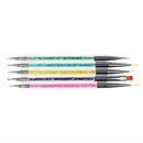 Magideal 5pcs Nail Art Brushes Painting Drawing Dotting Pen Tools Dual Ended