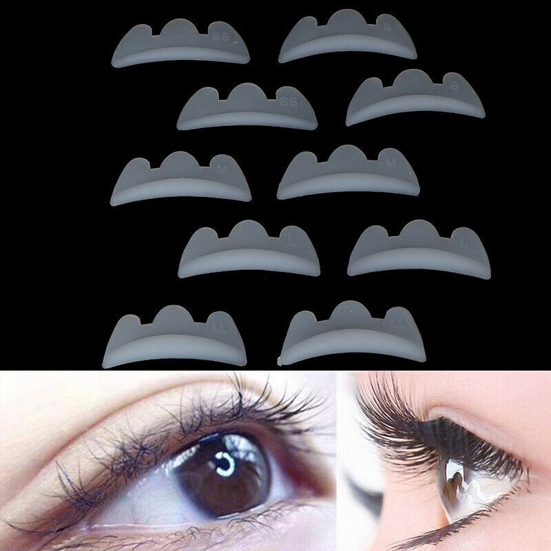 5Pairs Crown Eyelash Silicon Pad Perming Lash Silicon Patches Permanent Wave  3C