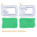 4pcs Cat Message Box Metal Cutting Die Scrapbooking Stencil DIY Album Decor