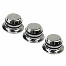 3Pcs Guitar Metal Top Hat Tone Tuning Knobs For Fender Gibson Electric Guit