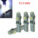 10x 3528 SMD 3 LED White 5000K 58 70 73 74 T5 Dashboard Gauge Wedge Bulb Lig JR