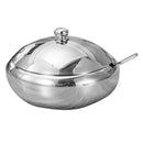 Stainless Steel Season Tin Jar Sugar Bowl Drum Shaped Miso With Spoon nhj MJW