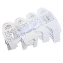 10x Cross Hollow Wedding Party Paper Favor Candy Boxes With Ribbon LJ