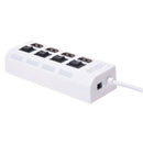 1X High Quality 4 Port White USB Hub Portable 4 Ports USB With four switch  S7Q2