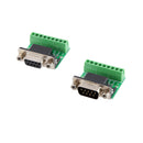 DB9 Male Adapter RS232 Serial To Terminal Solderless Board Female Connector