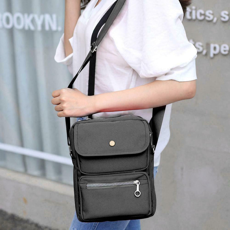 Women Messenger Bag Nylon Shoulder Bag Travel Casual Crossbody Bags/Black A