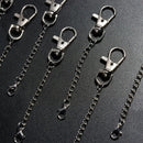 10pcs Lobster Clasp Keyring Keychain Short Chain Key Rings DIY Necklace Pendent-