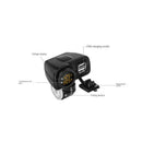2 USB Motorcycle Waterproof Mobile Phone Charger Socket Connector Yellow