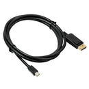 Mini DisplayPort DP to DisplayPort DP 1.2 Cable Male to Male Black 6Ft