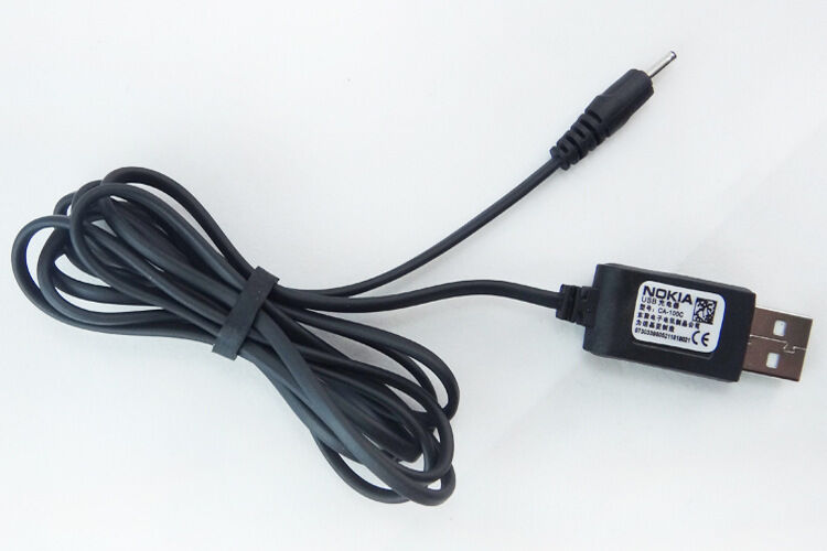 Small Pin USB Charger Lead Cord for CA-100C Nokia Mobile - 2mm to USB Cable