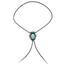 Blue  Turquoise Bola Bolo Tie Western Cowboy Rodeo Necktie