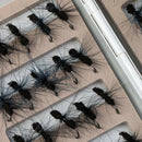 40 Pieces Black Single Hook Fly Fishing Trout Flies Fly Tackle Set Fly Fish