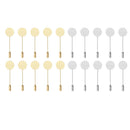 20 Pieces Copper Blank Base 1.5cm Lapel Stick Pin Hat Brooch DIY Art Craft