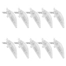 10pcs Unpainted Hard Bait Blank Crankbait Transparent Fishing Lure Bodies  PPE