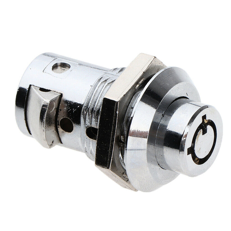 Tubular Cam Lock with Stainless Steel Collar Ring and Chrome Finish