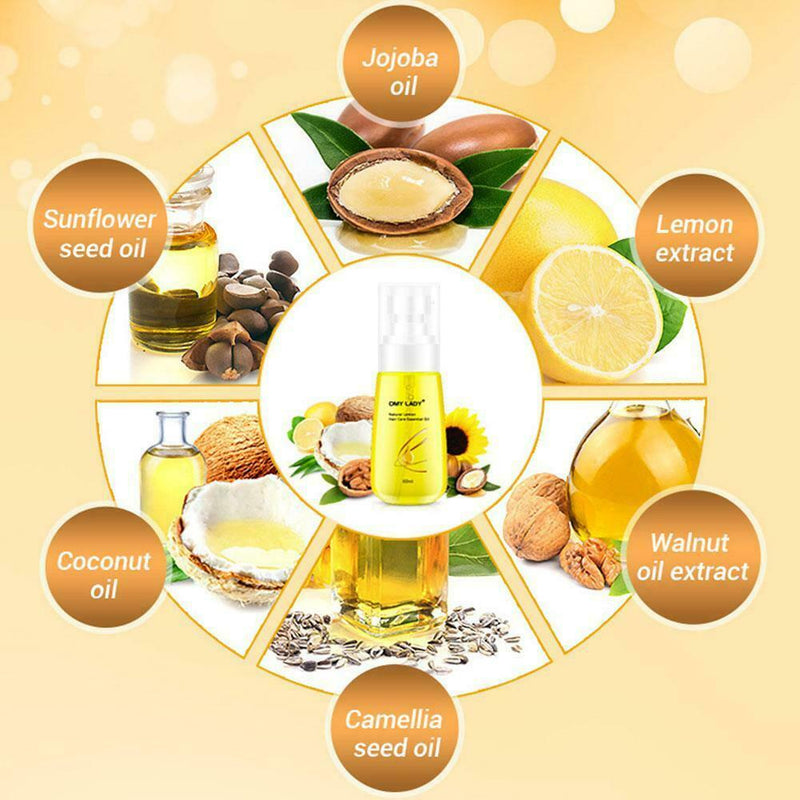 60mL Natural Hair Essential Oil Deep Nourish Hairlines Hair Treatment Serum