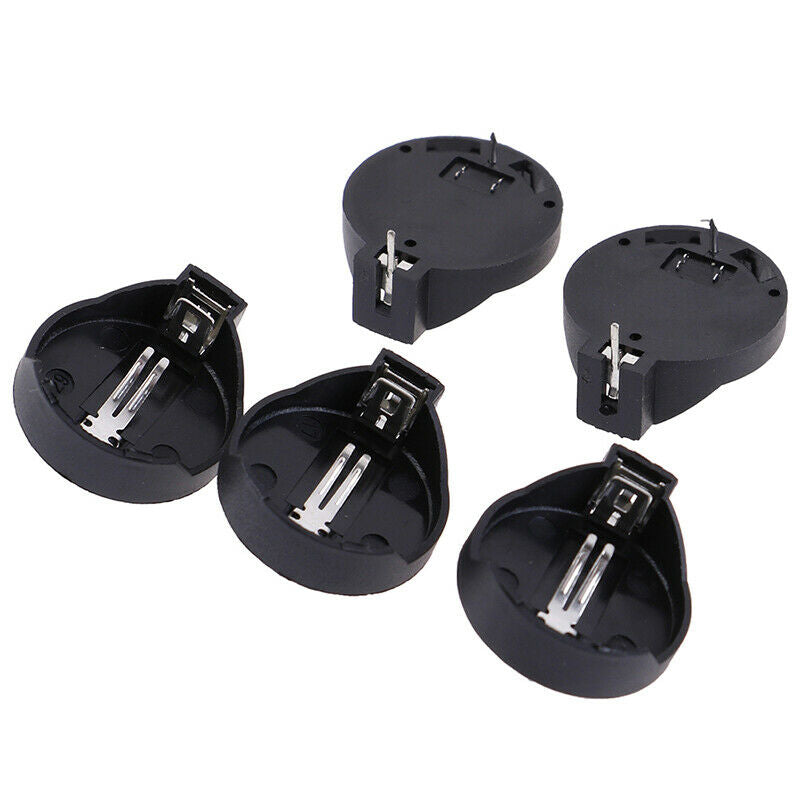 5PCS Black CR2025 CR2032 3V Button Coin Cell Battery Socket Holder C ro