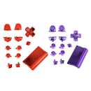 Replacement Plating Buttons and Touchpad for PS4 Controller Shell Red+Purple