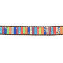 4X(Chakra Bracelet Jewelry Handmade Multi Color Natural Stone Tube Beads LeP2A4)