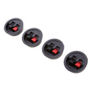 4pcs Round Recessed Sub Speaker Box Terminal Binding Post Round Spring Clip