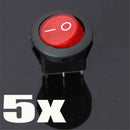 20pcs 12V LED Dot Light Car Auto Boat Round Rocker ON/OFF Toggle SPST  LCY