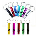 10pcs Emergency Whistle Aluminum Alloy Survival Whistle Keychain Outdoor Tool