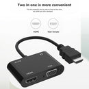 HDMI to VGA+HDMI Converter Deskop TV Digital to Analog Audio Video Adapter