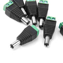 10x DC Power Male Cable Adaptor Plug Wire Connector for CCTV Camera