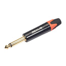6.35mm Mono Male Plug Connector DIY Soldering Plug for Microphone (Red) A