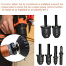 6pcs Multifunction Copper Pipe Swaging Tool Drill Bit Set Portable Bearing Steel