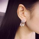 1Pair Bohemia Women Dream Catcher Feather Ear Stud Drop Earrings JewelryB Gw