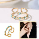 Adjustable Women Ladies Copper Ring Personalized U-shaped Exquisite Rings N N3B1