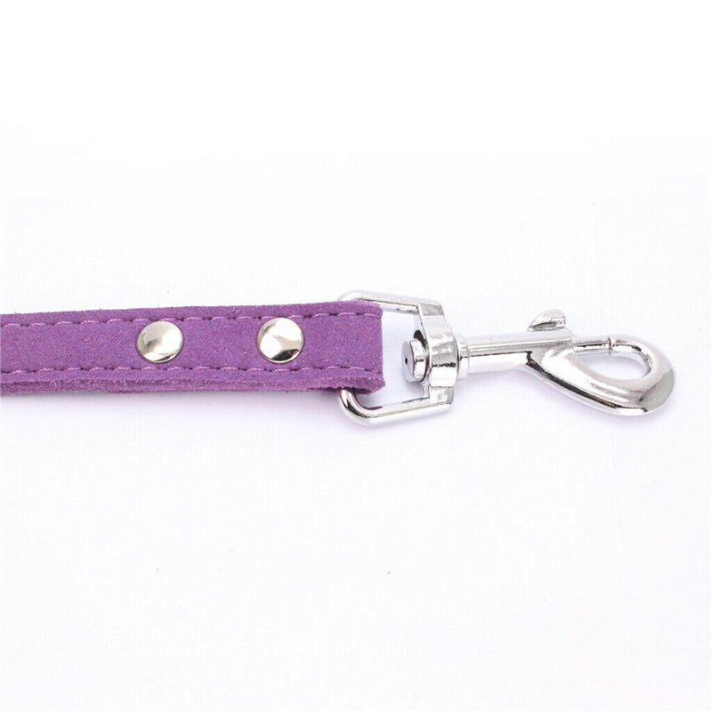 Pet Cat Dog Adjustable Harness Walking Lead Leash Chest Strap Deep Purple S