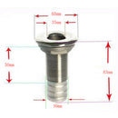 Boat Thru Hull Fitting/Drain 1-1/4inch Hose Barb Marine 316 Stainless Steel