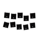 10Pcs 25*23*16MM TO220 Transistor Aluminum Radiator Heat Sink With 2Pin B Ew