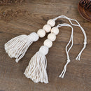 2Pcs Tassle Farmhouse Beads Natural Wood Bead Garland Rustic Wedding Ornament Gw