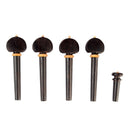4 Pcs Of Pack Violin Tuning Pegs W/ Violin Endpin For Violin Lovers Black
