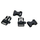 50pcs Buckle Buckle Clip Whistle for Survival Bracelet Para rope 15mm BLACK