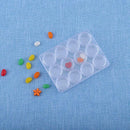 12pcs Round Portable Plastic Transparent Storage Box Pills Candy Holder