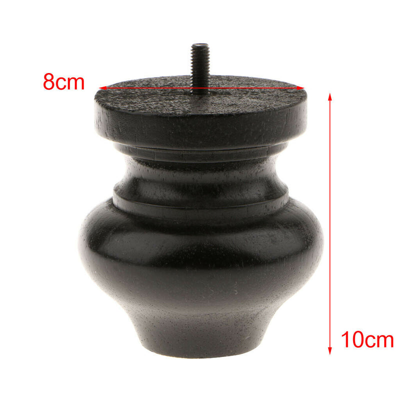 4Pcs Wood Furniture Feet Sofa Leg Couch Bed Ottoman Cabinet Plinth 10cm