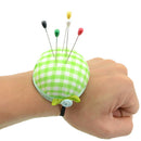 Plaid grids needle sewing pin cushion wrist strap tool button storage holde_ Bj