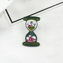 Creative Clothing Bag Alloy Badge Unisex Coconut Tree Hourglass Drip Brooch