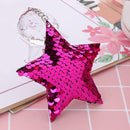 Colorful Sequins Keychain Star Shining Girl Backpack Jewelry Gifts (Purple) A
