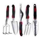 5xGardening Hand Tool Set Fork Rake Trowel Shovel Cultivator Weeder Comfort Grip